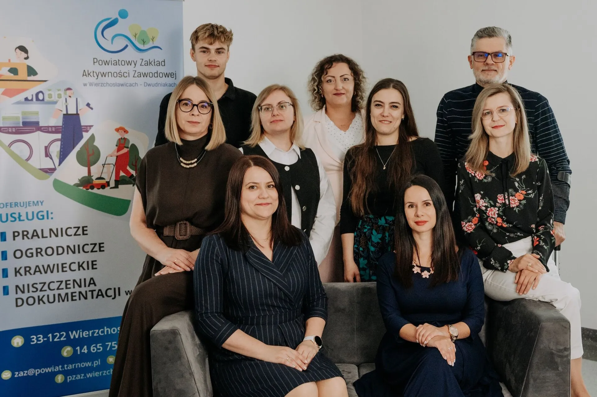 Zespół pracowników i kadra PZAZ w Wierzchosławicach-Dwudniakach