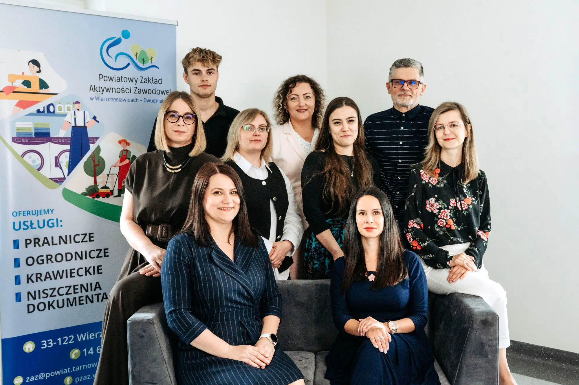 Zespół pracowników i kadra PZAZ w Wierzchosławicach-Dwudniakach